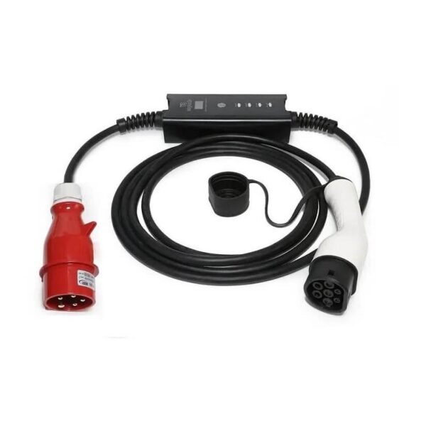 Přenosná EV nabíječka 11kW, 10 m, TYP 2 - CEE 5-Kolík, Displej, 16A, 3 fáze