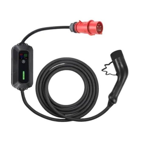 Přenosná EV nabíječka 22 kW, 5 m, TYP 2, Displej, 32A, 3 fáze